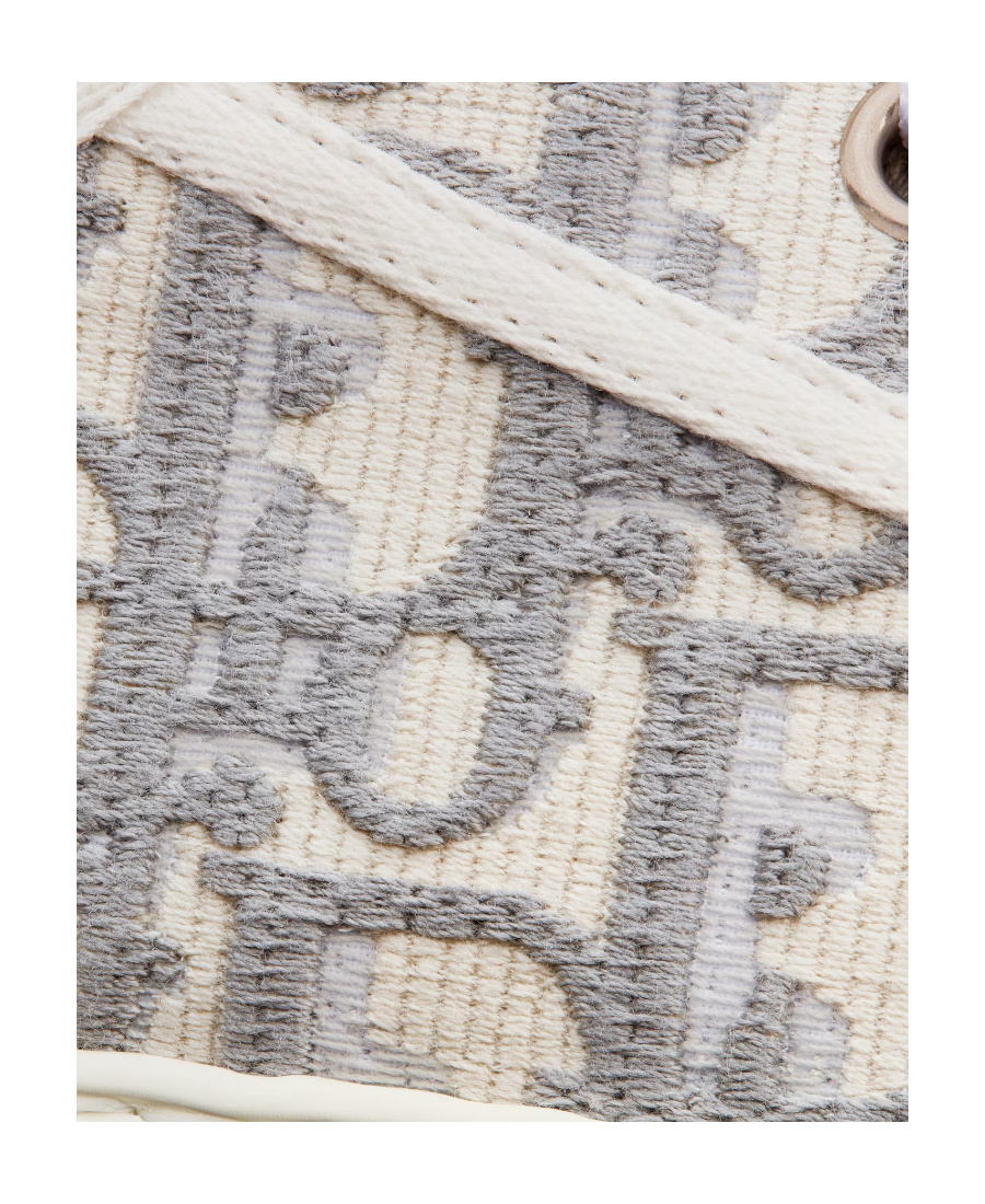 Dior Walk'n' Canvas Platform Sneaker In White
