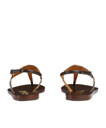 Gucci Kika Gg Flat Thong Slingback Sandals In Brown