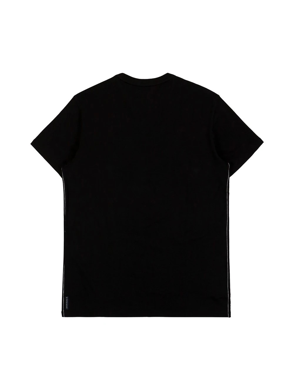 Armani Jeans Open-necked Black Shirt In Black