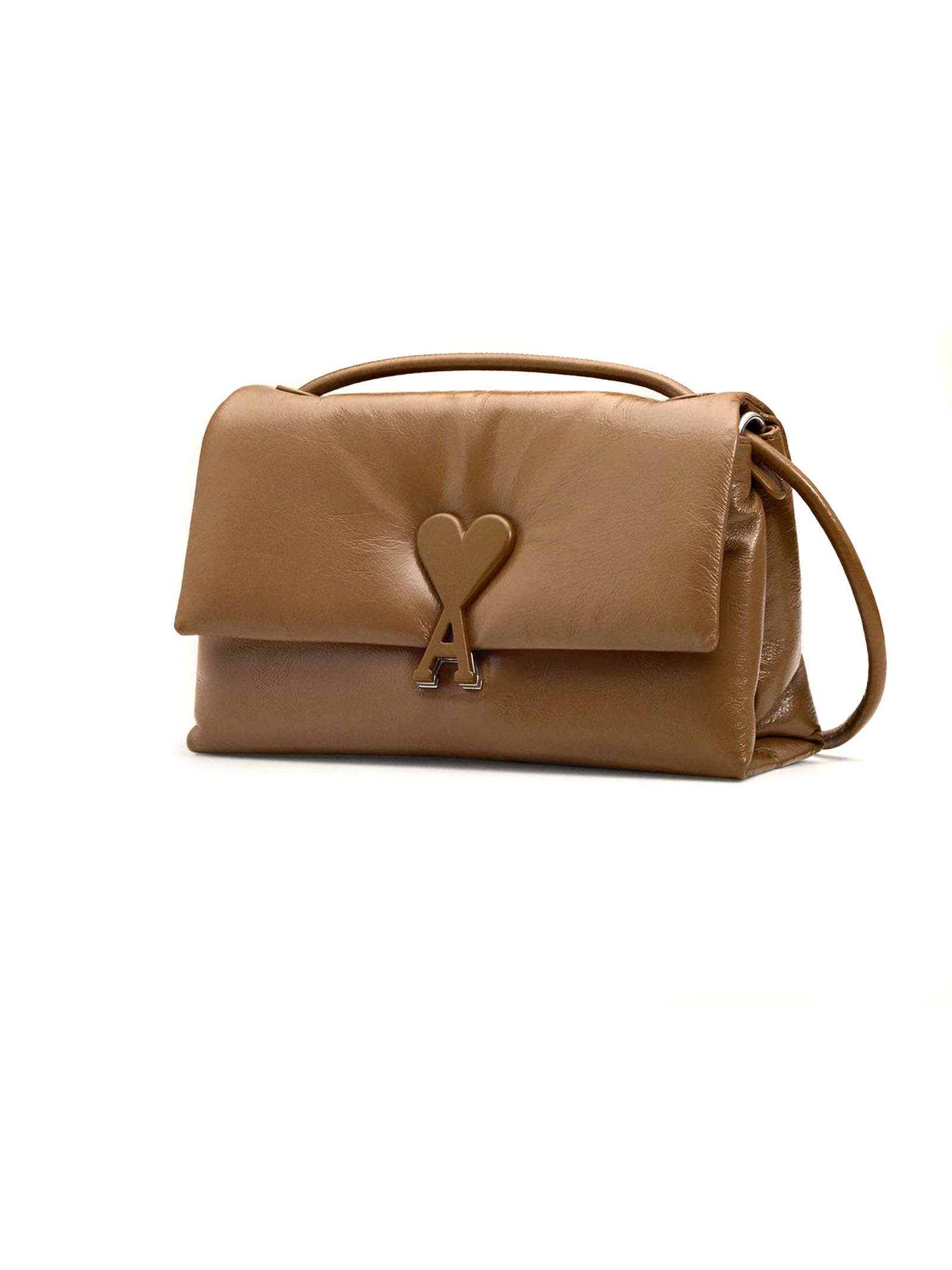 Ami Alexandre Mattiussi Brown Smooth Leather Voulez Vous Bag Brown In Brown
