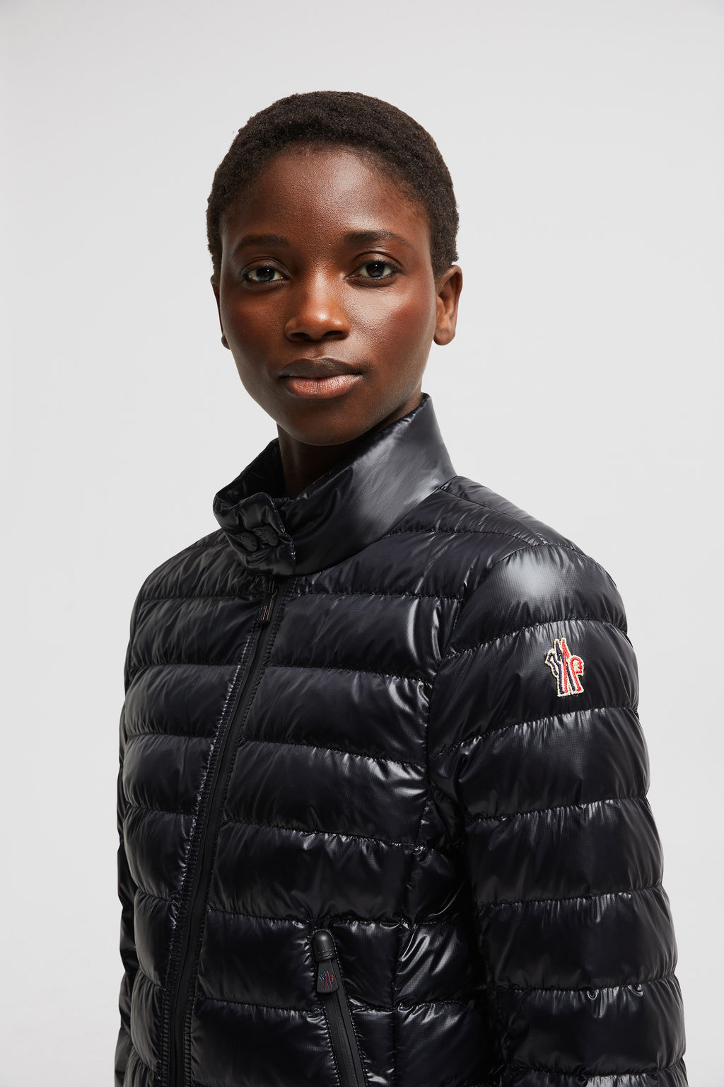 Moncler Logo-patch Padded-design Jacket In Black