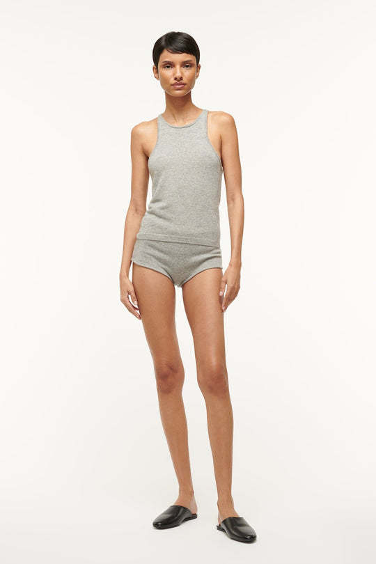 Staud Ayana Knit Tank Top In White