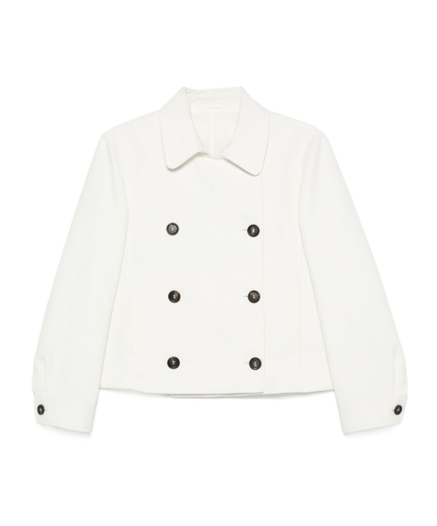 Brunello Cucinelli Cropped Jacket In White