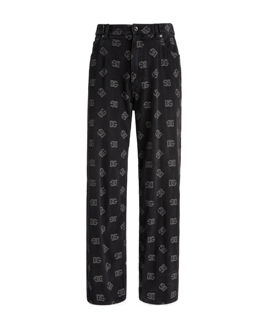 DOLCE & GABBANA LOGO PATTERN JEANS