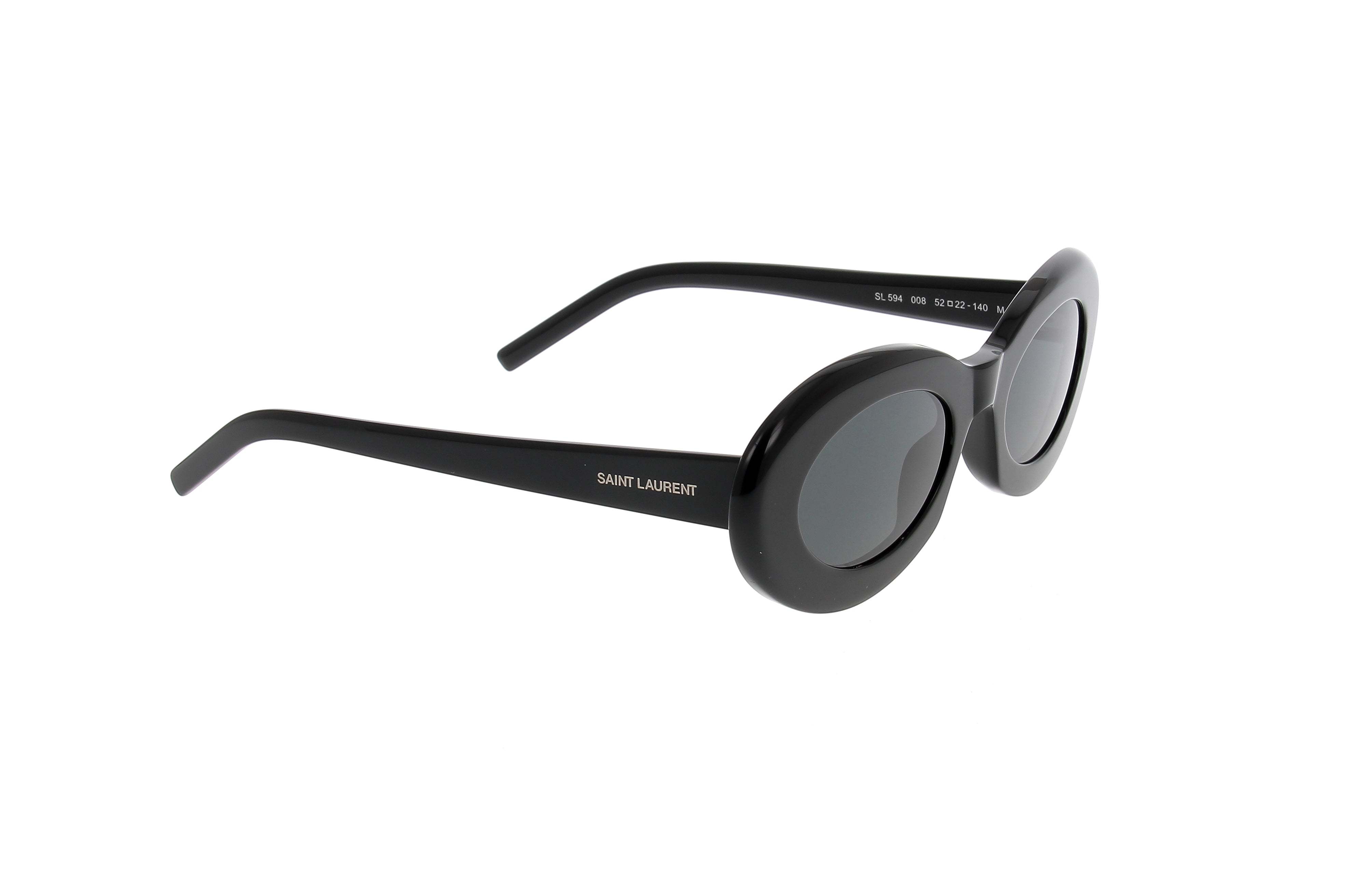 Saint Laurent Eyewear Oval Frame Sunglasses In Black