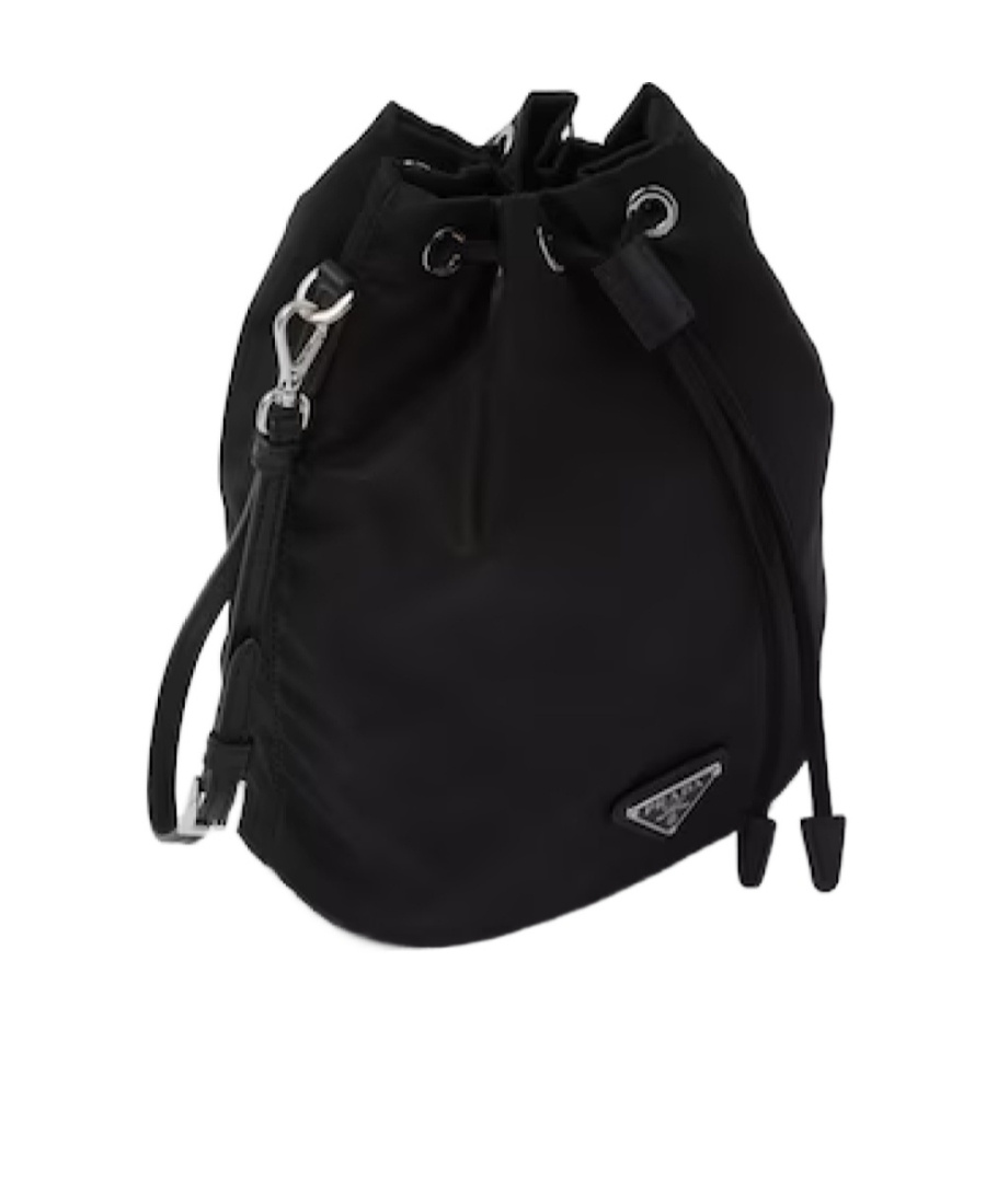 Prada Nylon Clutch With Detachable Strap And Reinforced Base In Black