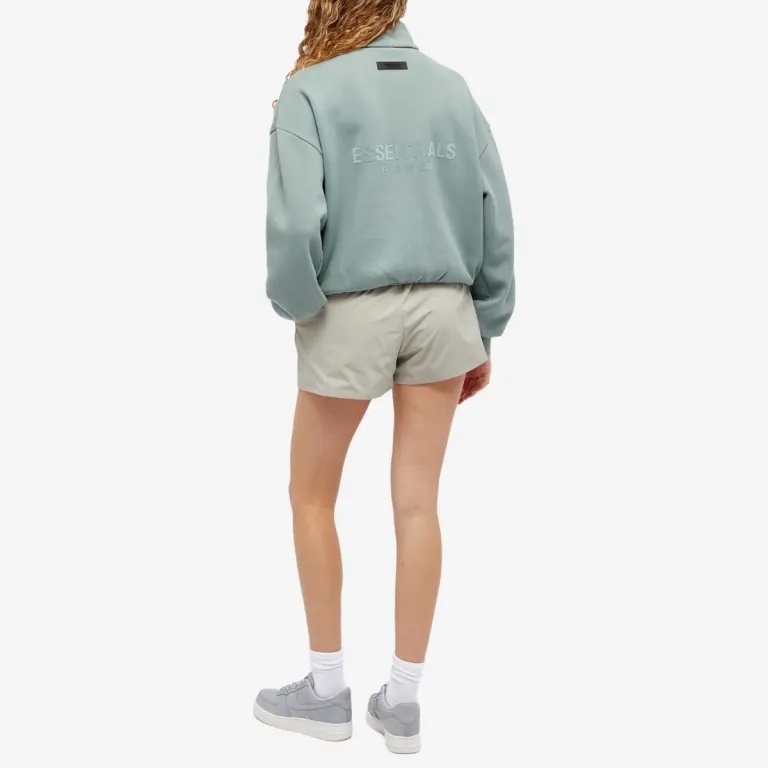 Essentials Fullzip Cotton-blend Jacket In Green