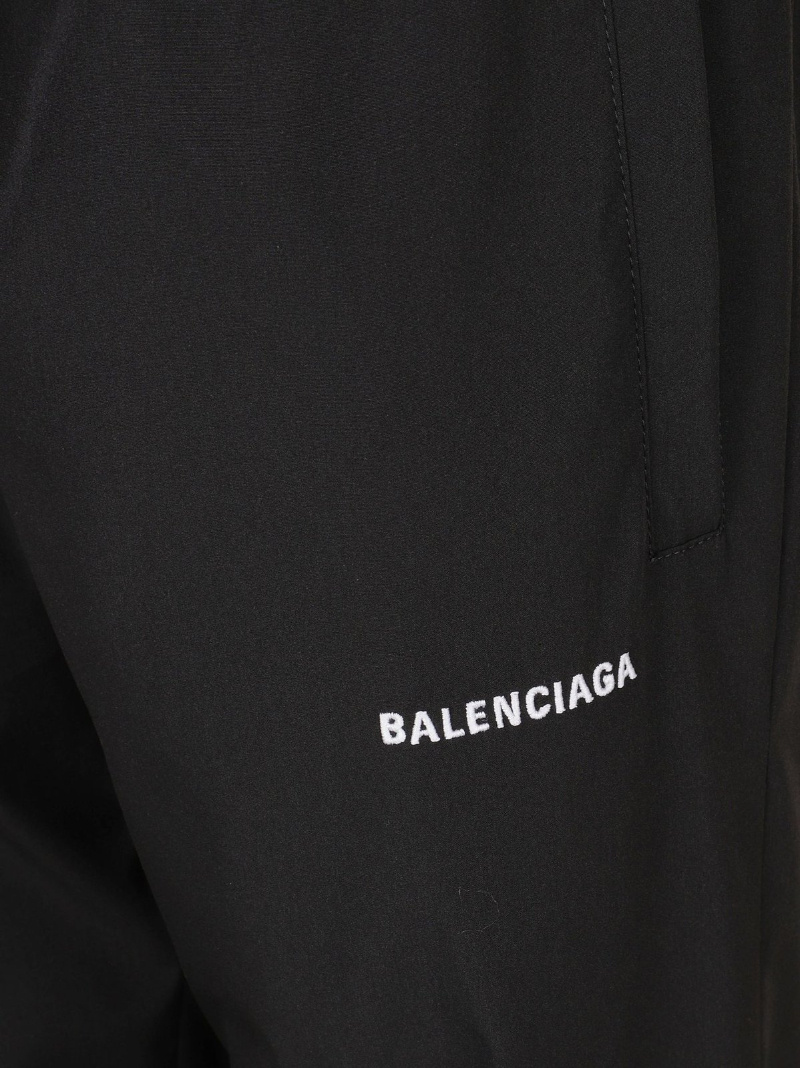 Balenciaga Logo Embroidered Track Pants In Black