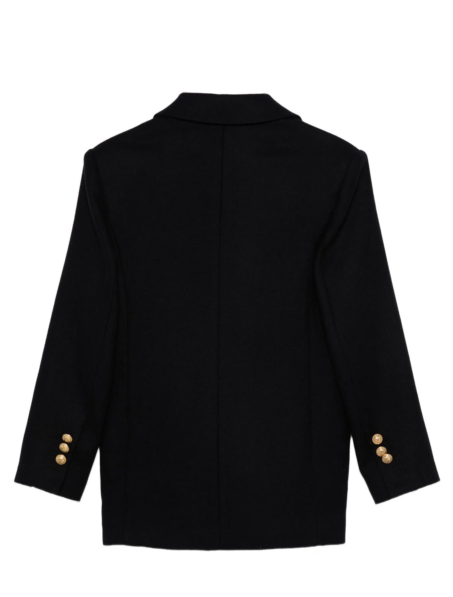 Balmain Double-breasted Blazer In Black