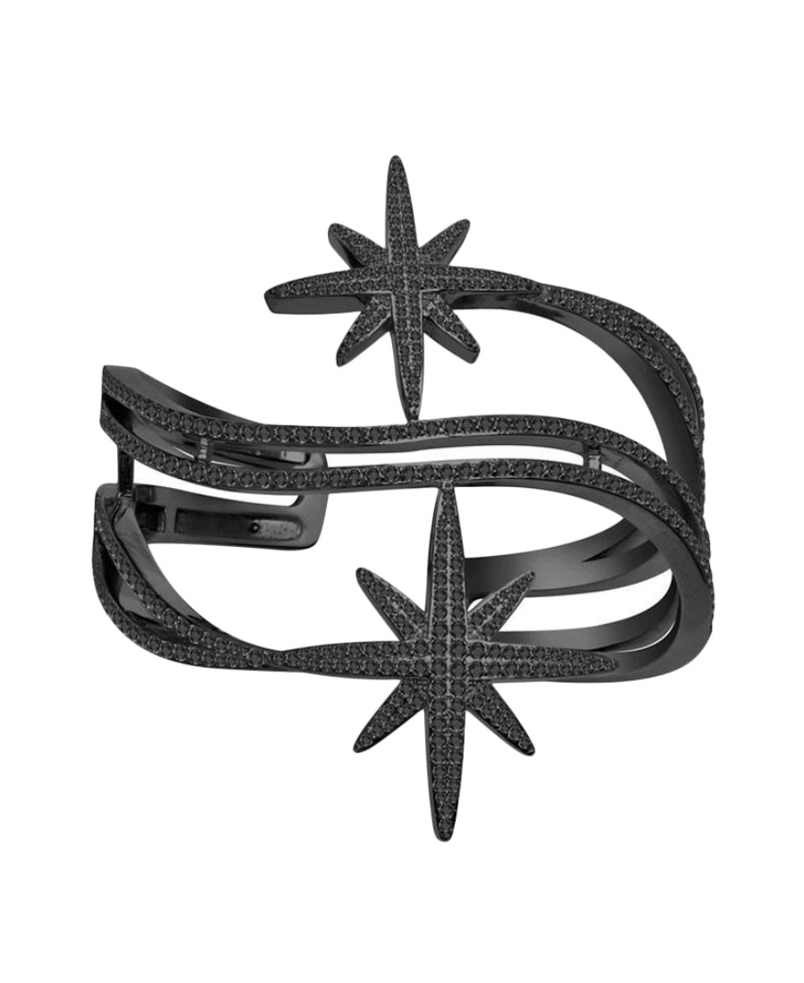 Apm Monaco Black Doublemétéorites Open Bracelet