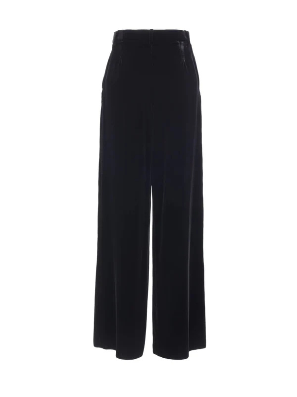 Giorgio Armani Wide-leg Tailored Trousers In Blue