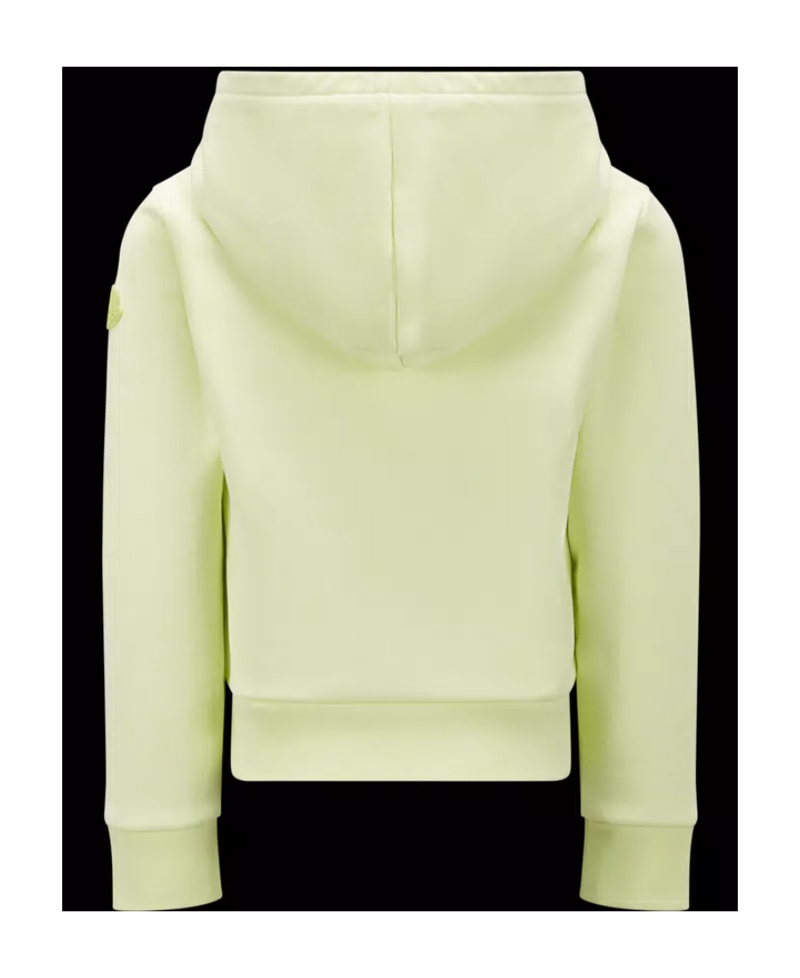 Moncler Embroidered-logo Cotton Hoodie In Yellow