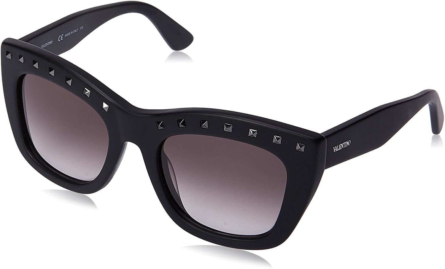 Valentino Black Logo Sunglasses In Black