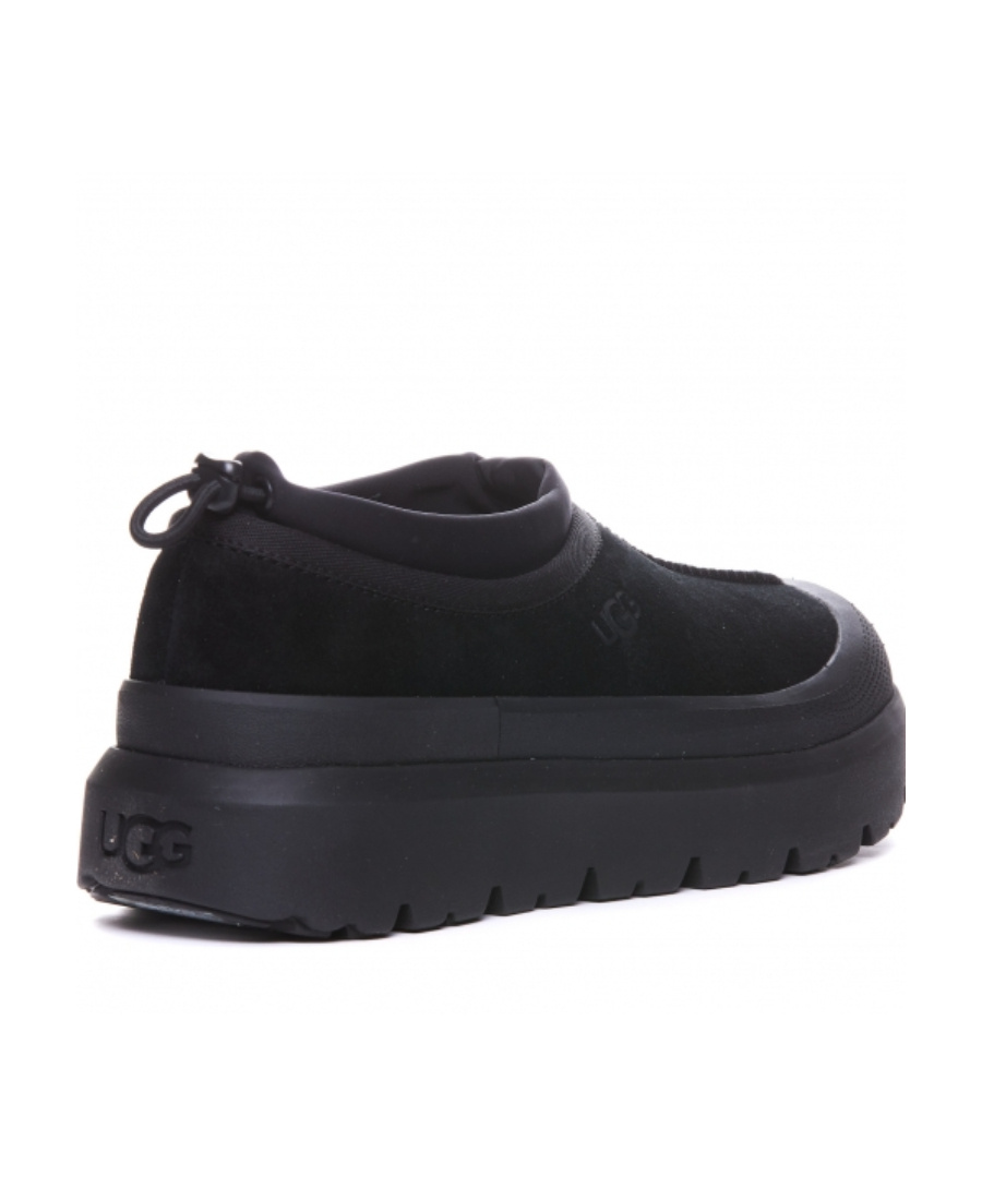 Ugg Black Suede And Rubber Tasman Weather Hybrid Slip-ons In Black