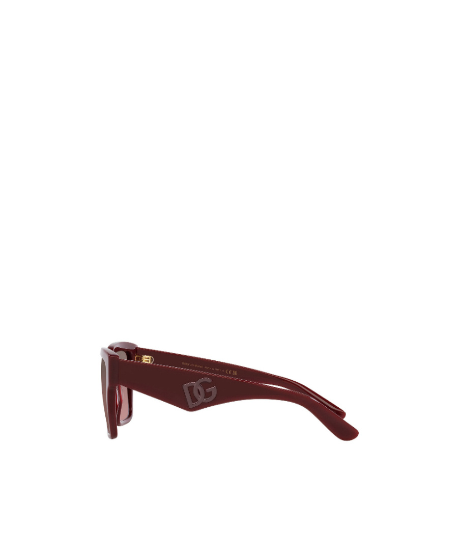 Dolce & Gabbana Logo-plaque Rectangle-frame Sunglasses In Brown