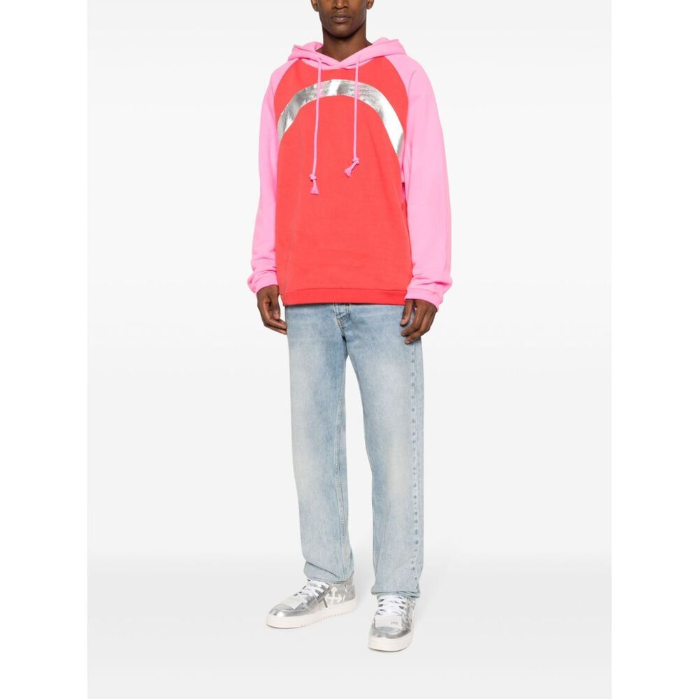 Erl Unisex Raimbow Hoodi Knit In Orange