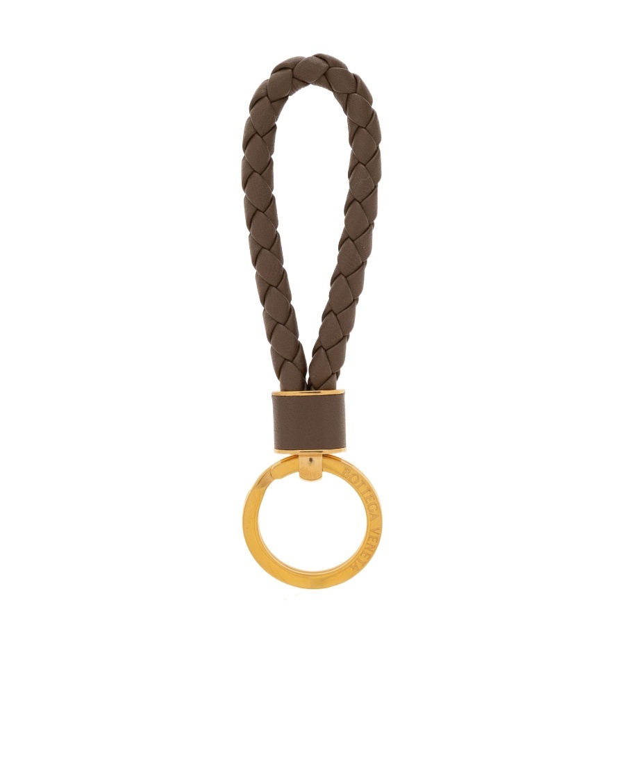 Bottega Veneta Weave A Key Ring In Brown