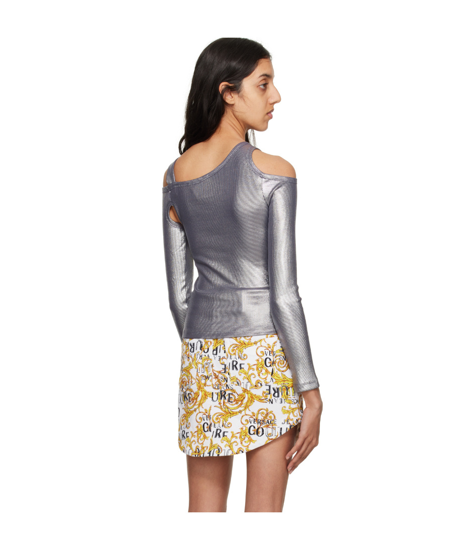 Versace Jeans Long-sleeved T-shirt With Buckle In Multicolor