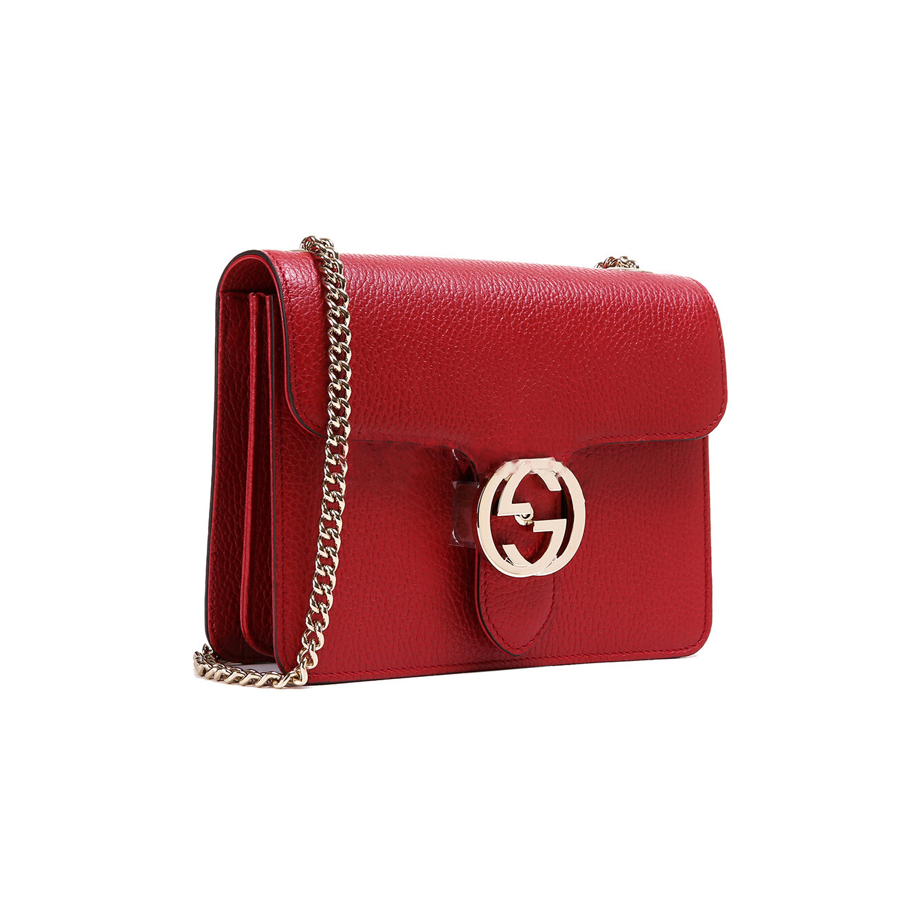 Gucci Double G Logo Woc In Red