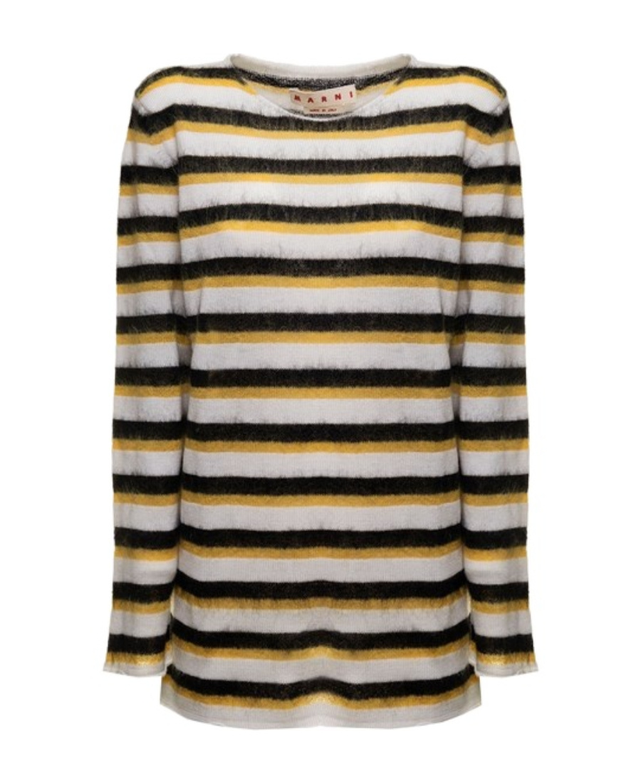 Marni Brushed Striped Jumper In Multicolor