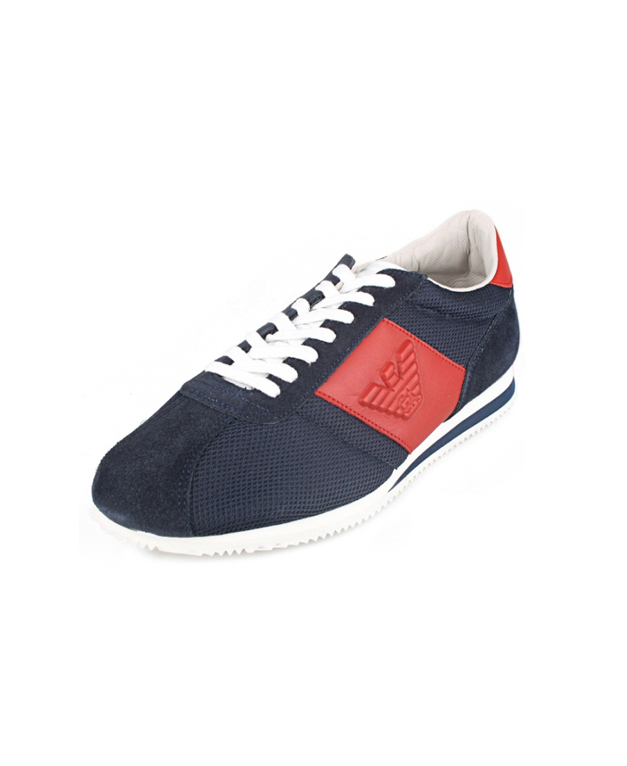 Emporio Armani Strap-up Casual Sneakers In Black