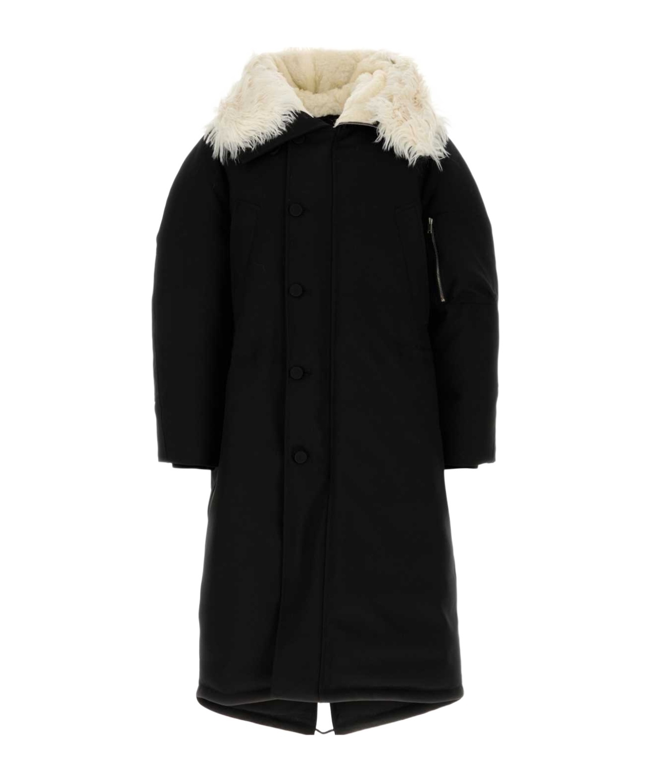 JIL SANDER SHEARLING-LINED DOWN COAT