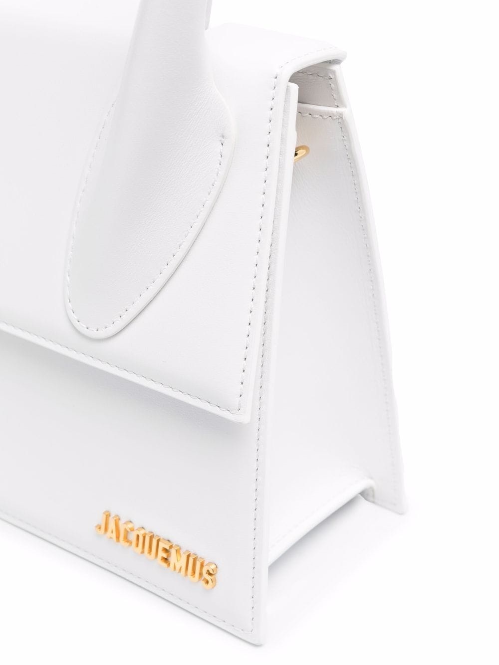 Shop Jacquemus Le Grand Chiquito Leather Tote Bag In White