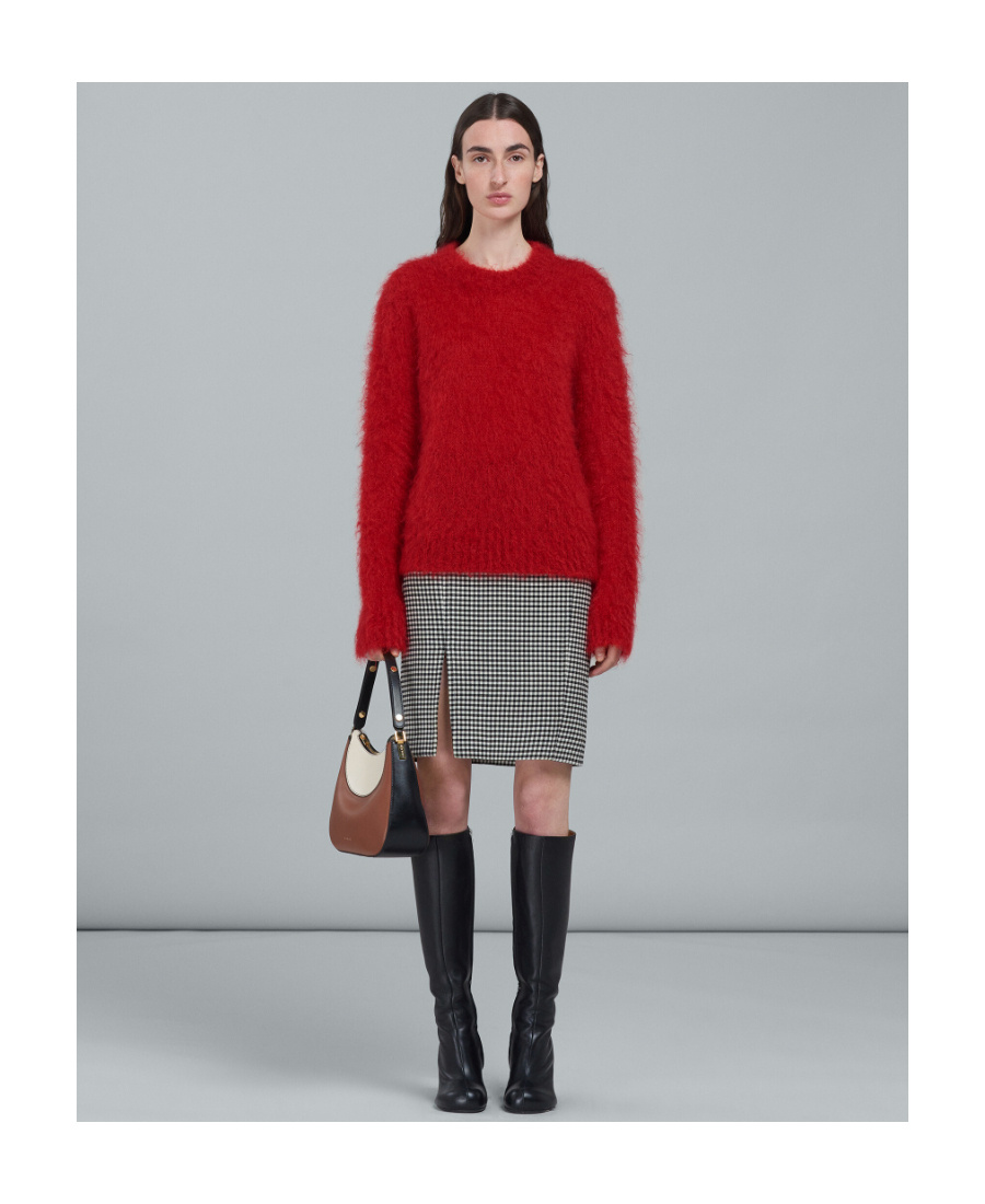 Marni Small Milano Shoulder Bag In Brown