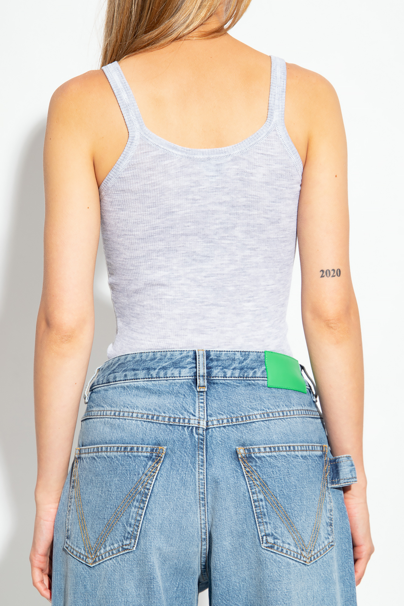Bottega Veneta Logo Vest In White