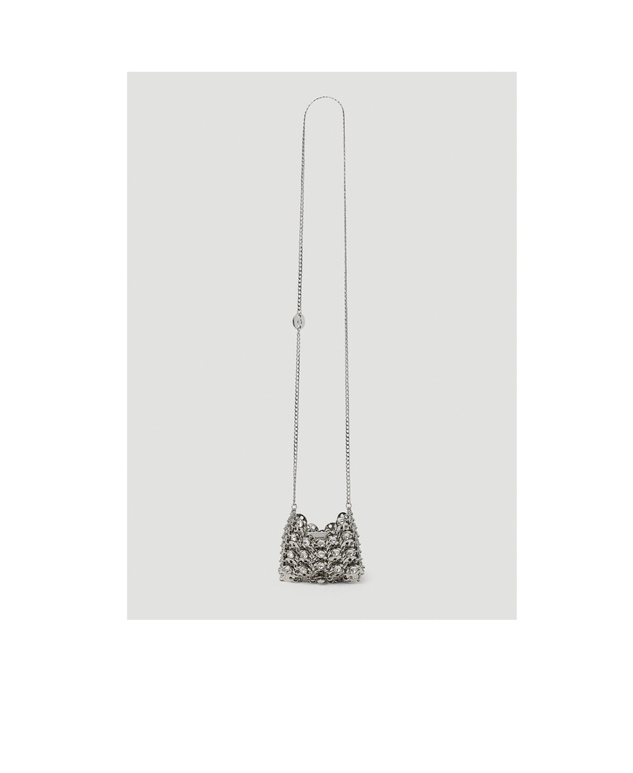 Rabanne Logo Shoulder Bag In Gray