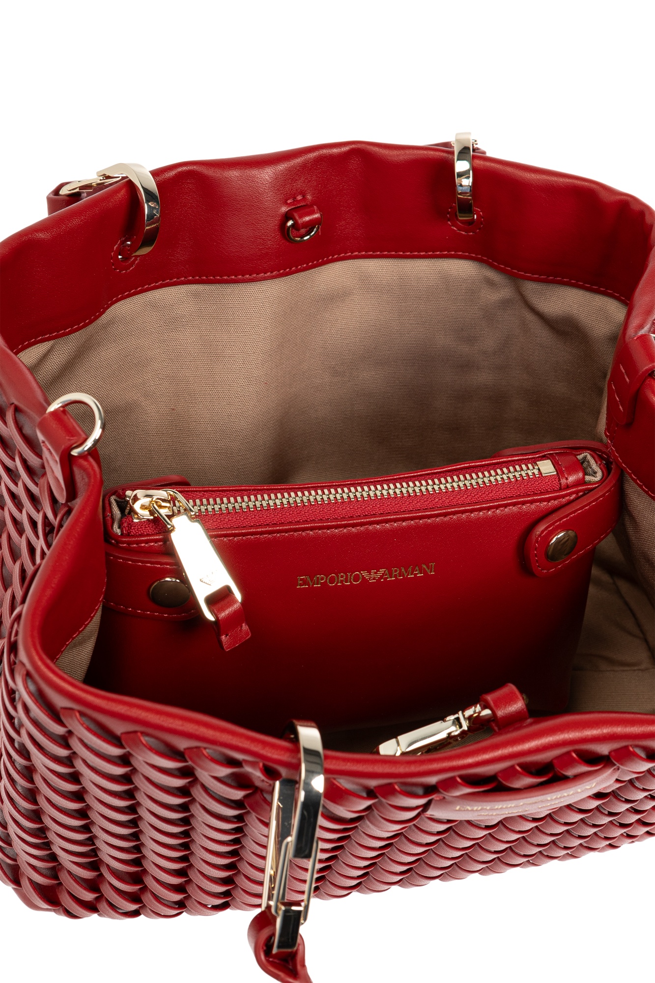Shop Emporio Armani Myea Tote Bag In Red