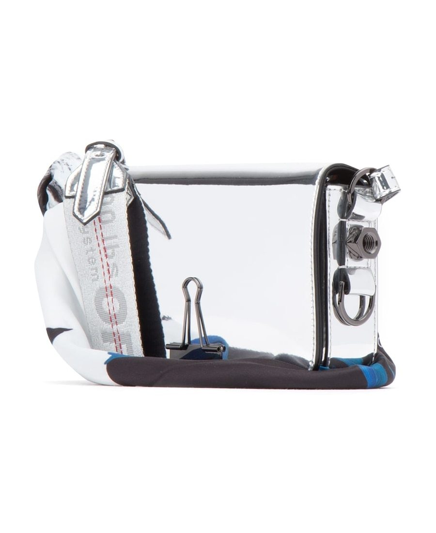 Off-white Metal Mirror Mini Shoulder Bag In White