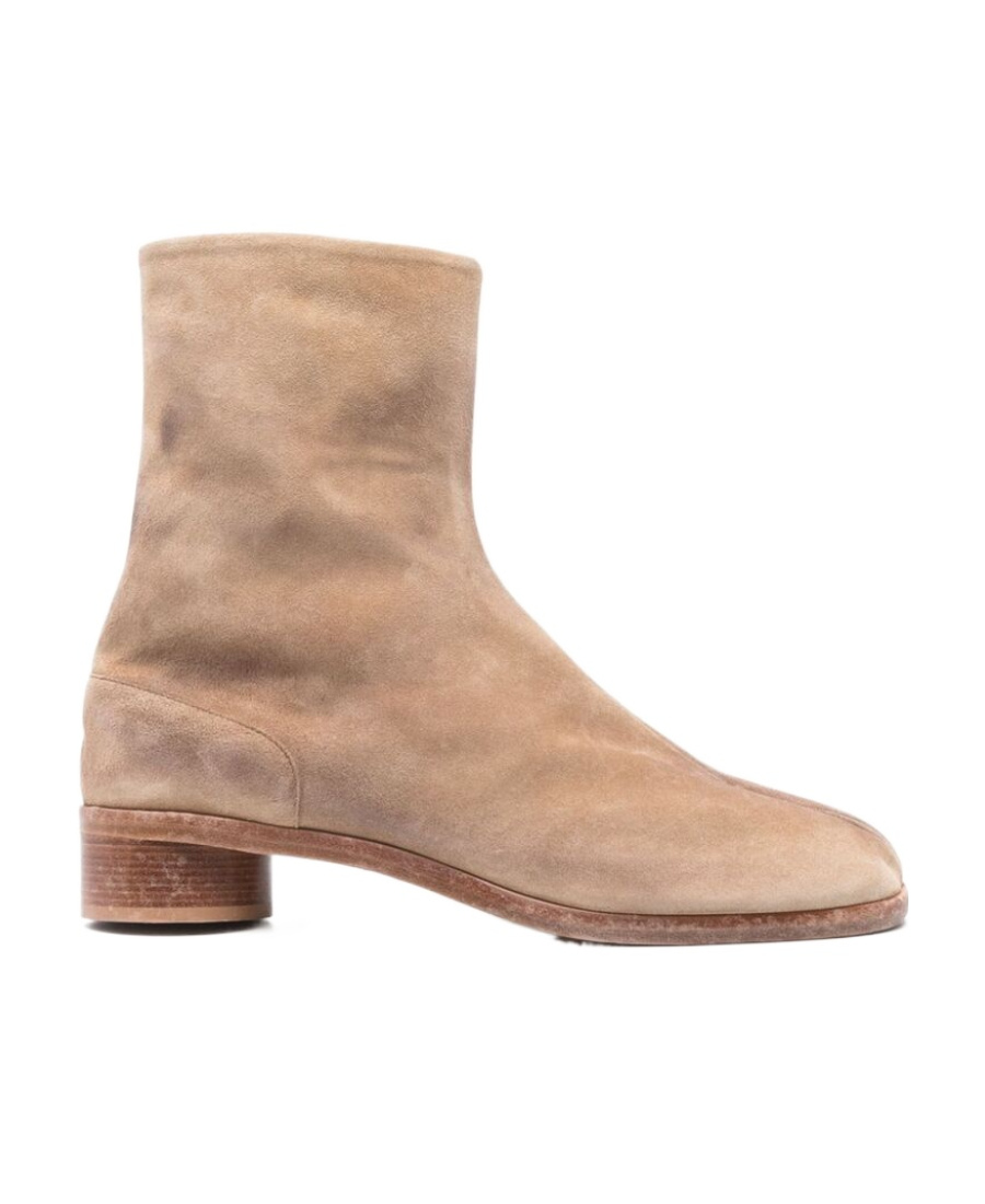 Shop Maison Margiela Tabi Ankle Boot In Nude