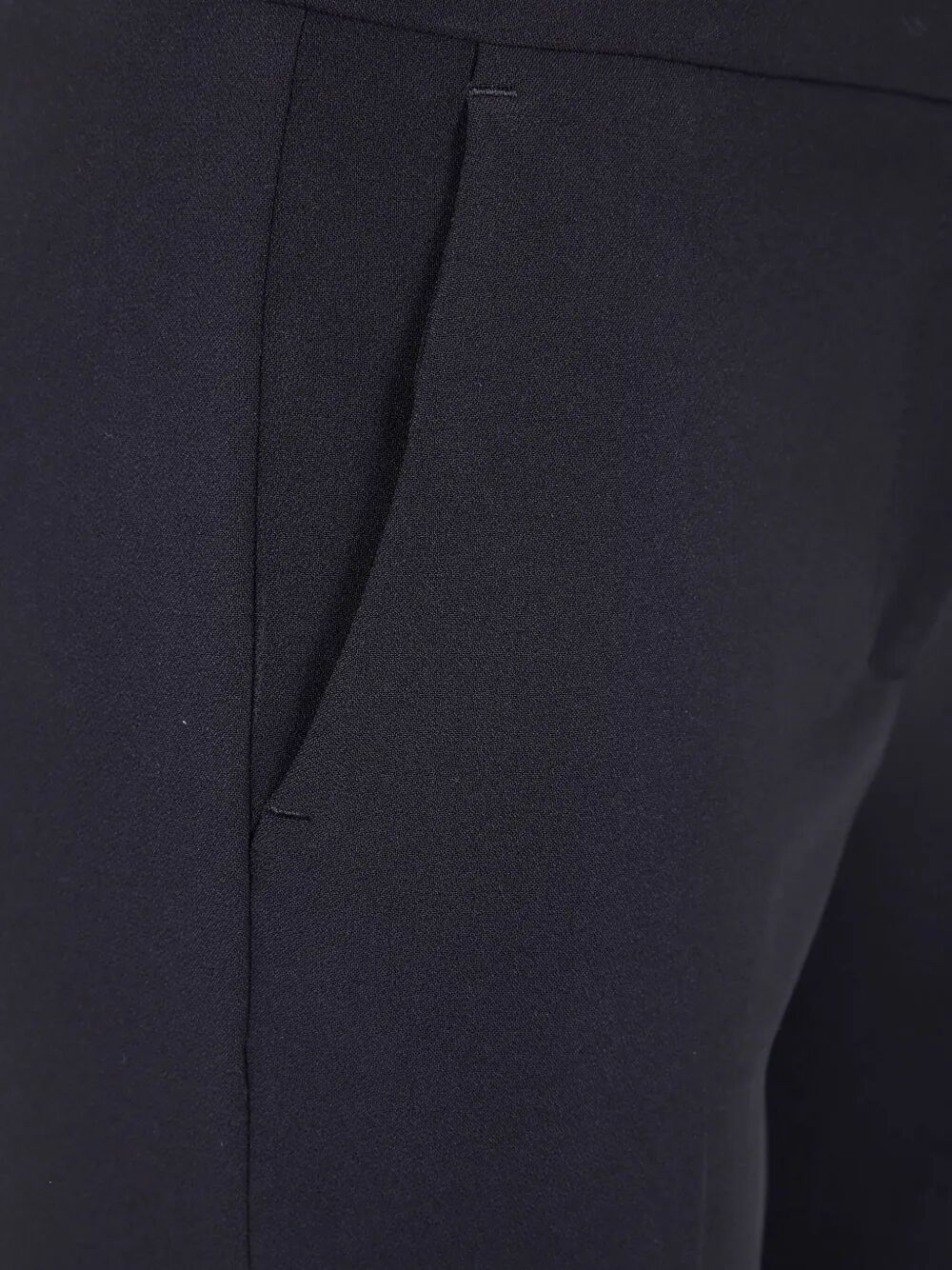 Blugirl High-waist Flared Plain Trousers In Black