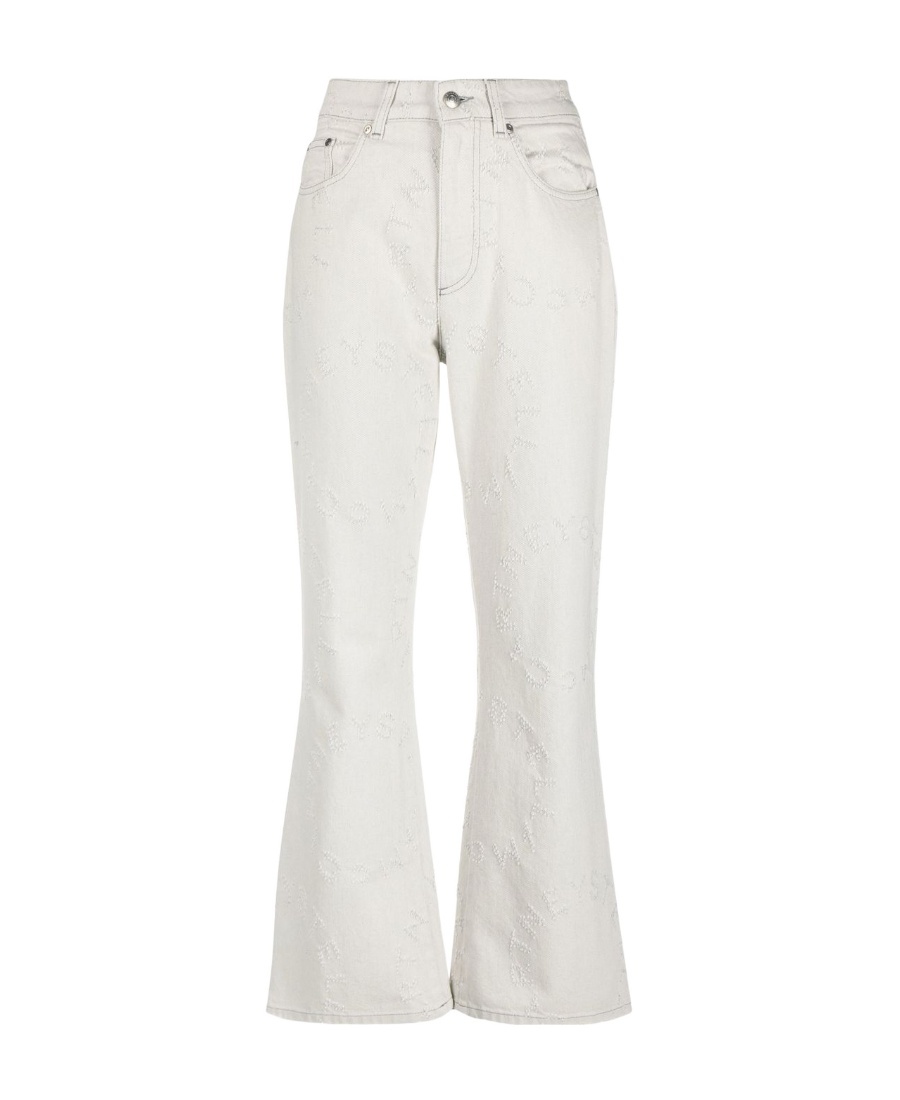 Stella Mccartney High-waist Flared Cropped Trousers In White