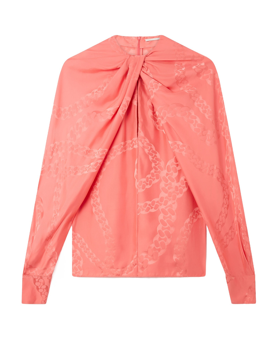 Stella Mccartney Falabella Chain Jacquard Top In Pink