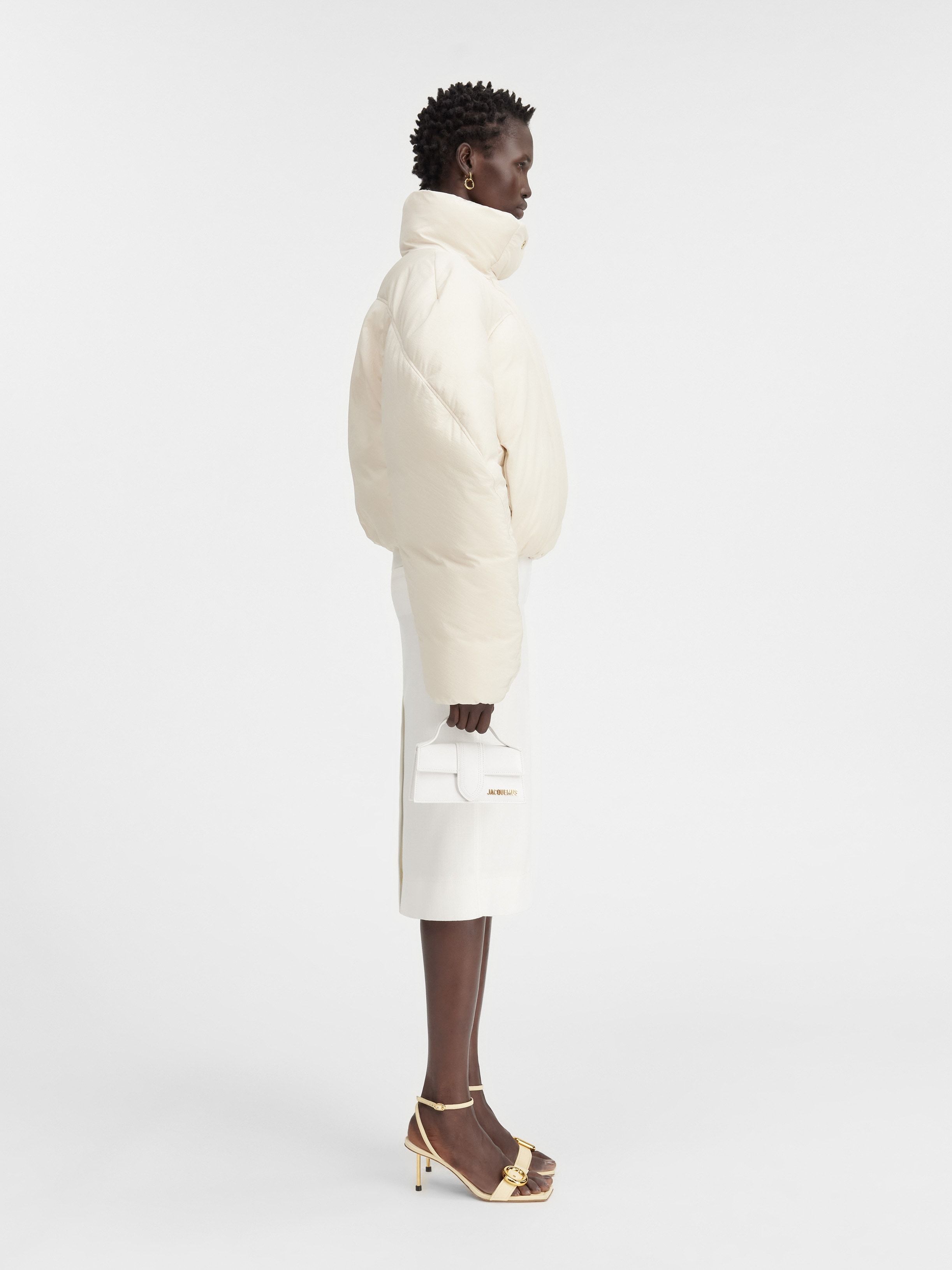 Shop Jacquemus Caraco Puffer Jacket In White