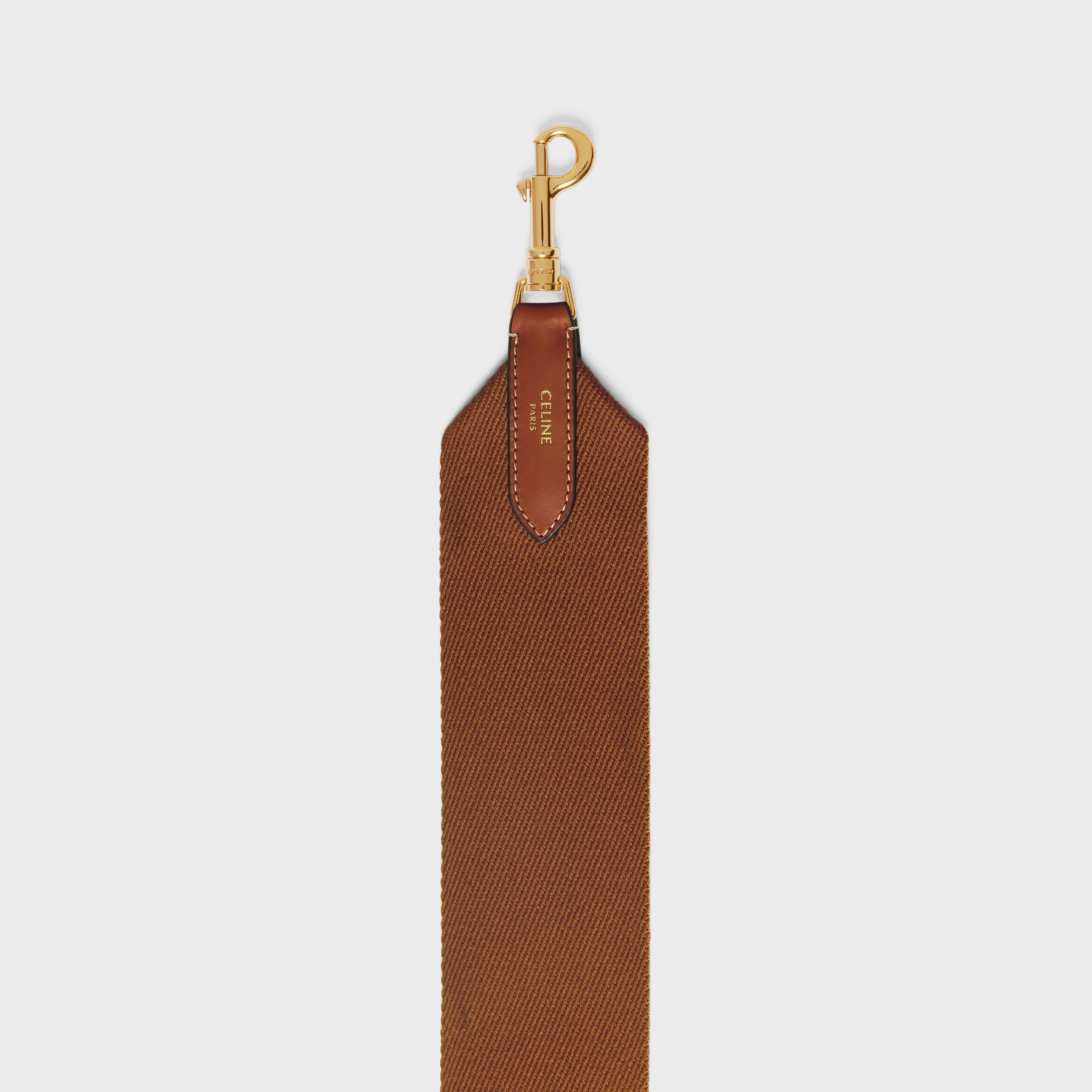 Celine Logo Strap In Brown