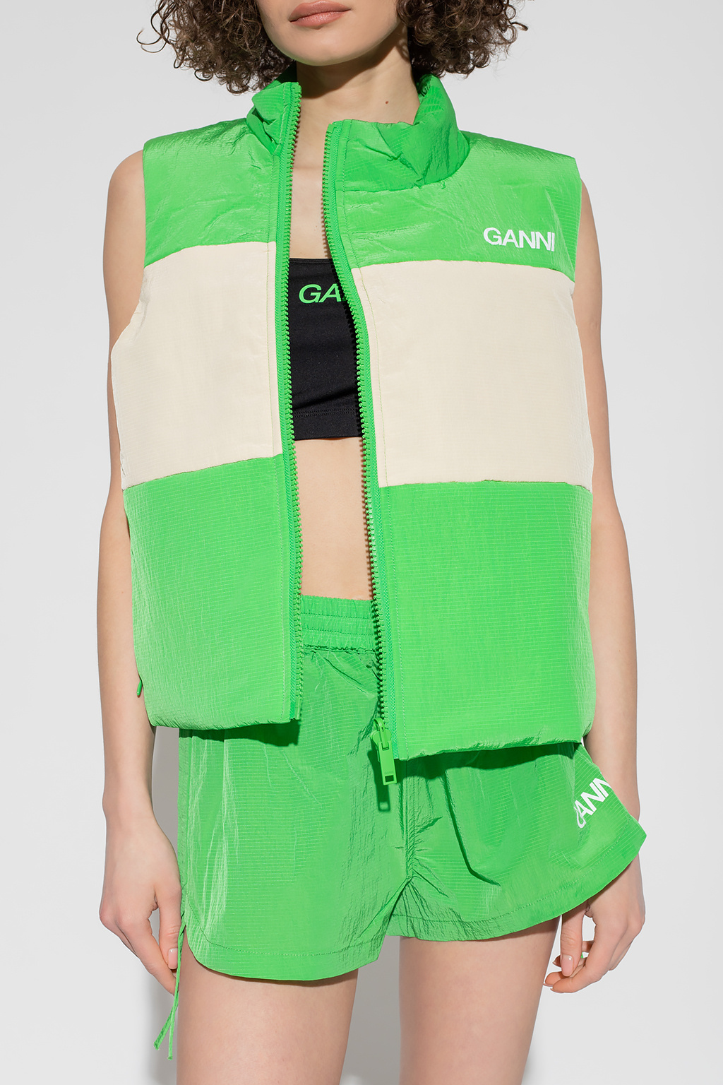 GANNI LIGHT TECH PUFFER REVERSIBLE VEST