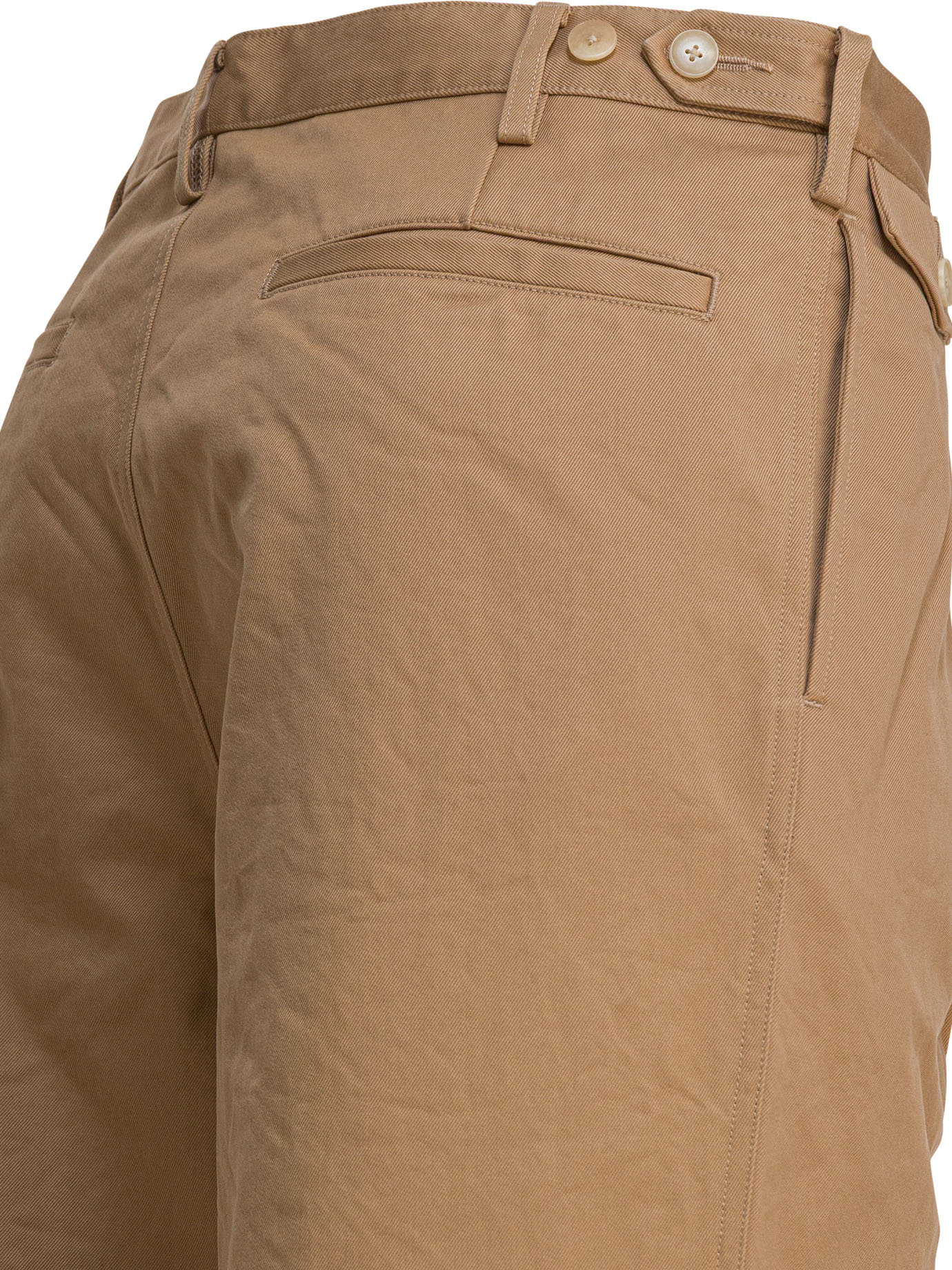 Auralee Pleat-detail Chinos In Brown