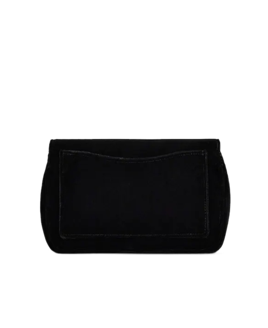 Roger Vivier Jeu De Fille Buckle Clutch Bag In Black