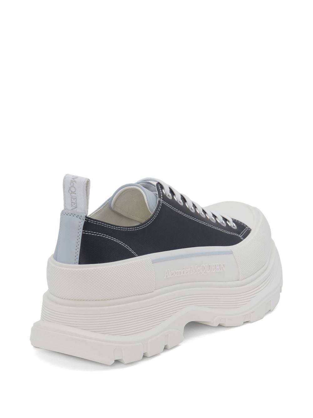 Alexander Mcqueen Tread Slick Lace-up Sneakers In Black