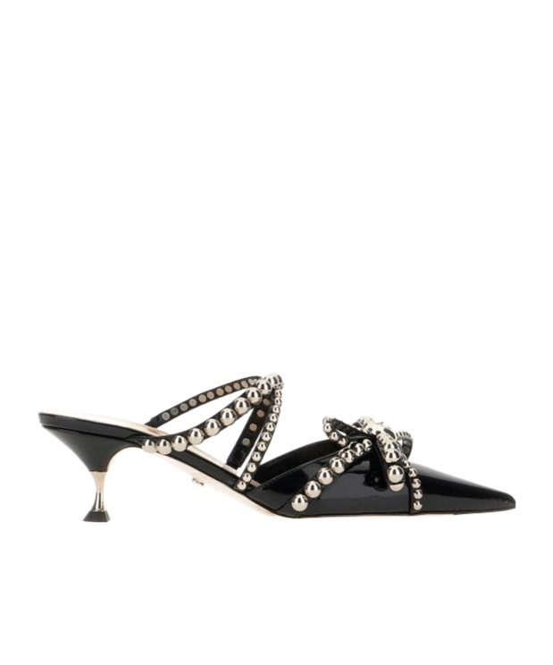 MACH&MACH 55MM STUDDED LEATHER MULES