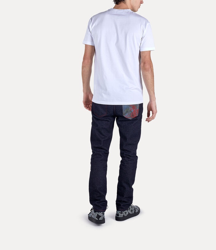 Vivienne Westwood White Crewneck T-shirt With Orb Logo Detail On The Front In Cotton Woman In White
