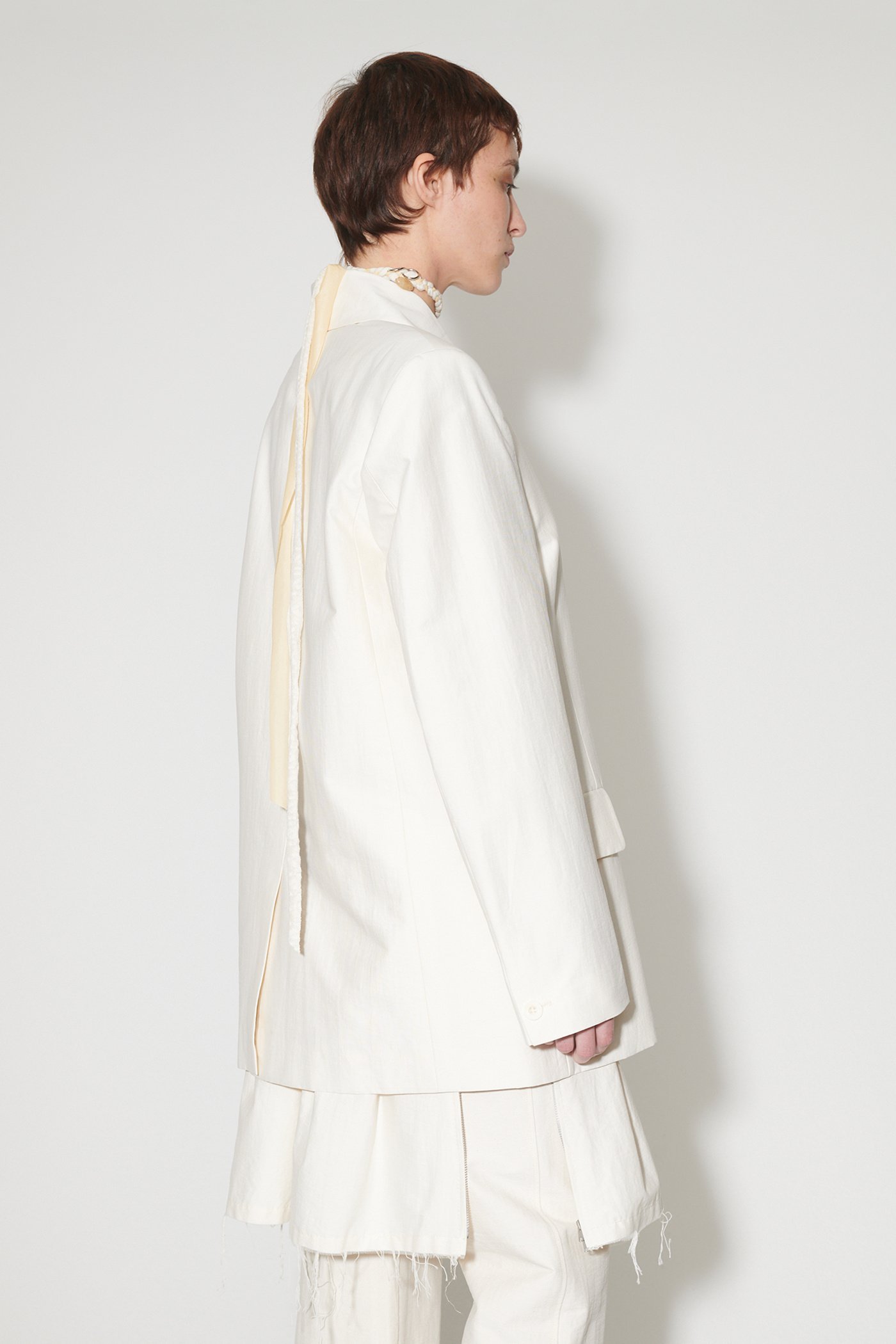 Shop Our Legacy Button-up Cotton-blend Jacket In White