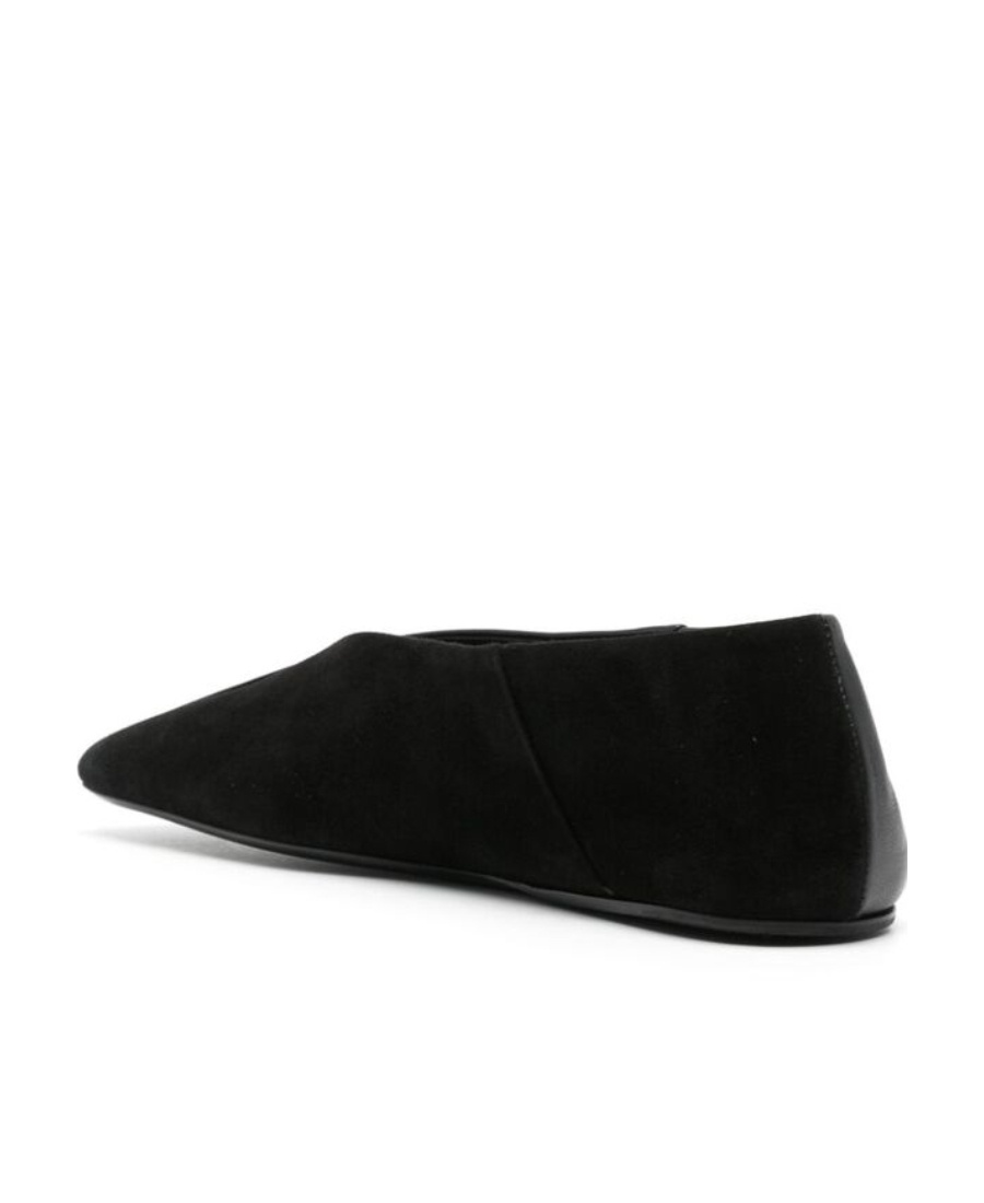Jil Sander Woman Ballet Flats Black Size 10 Soft Leather In Black