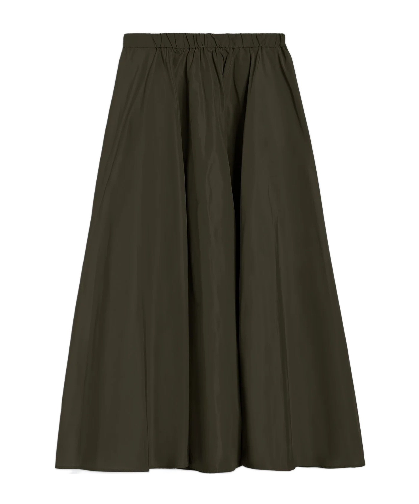Aspesi Flared Midi Skirt With Flattering Silhouette In Green