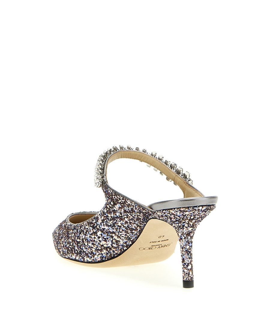 Jimmy Choo Bing 100 Glitter Pump In Gray