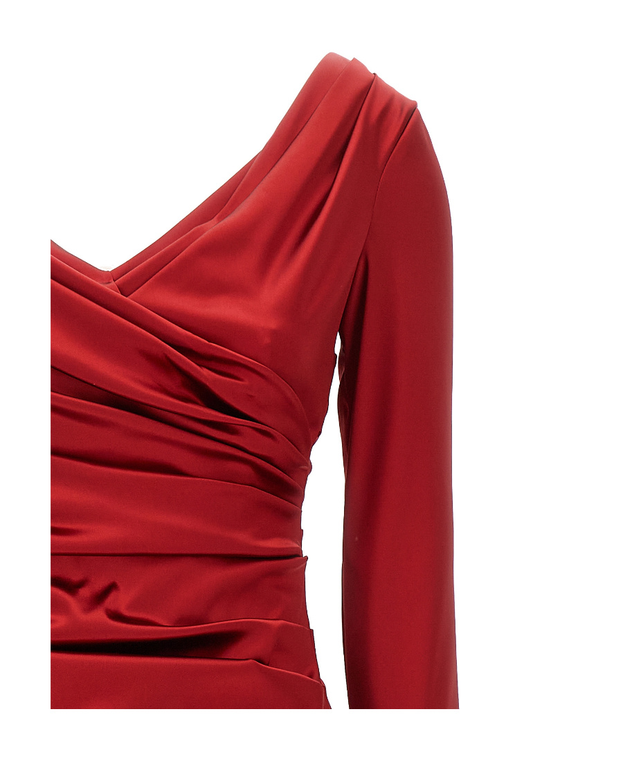 Dolce & Gabbana Woman Midi Dress Red Size 6 Acetate, Polyamide, Elastane In Red