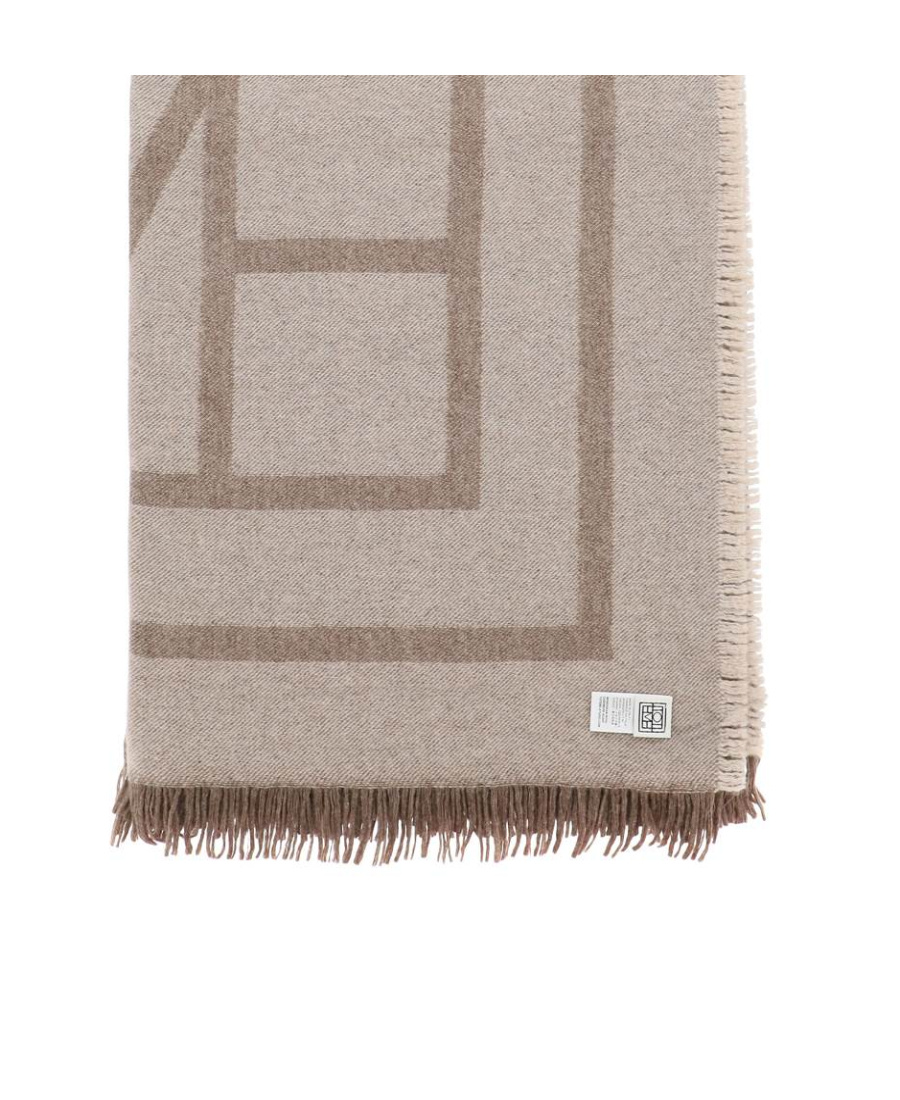 Totême Cashmere Blend Monogram Scarf In Nude